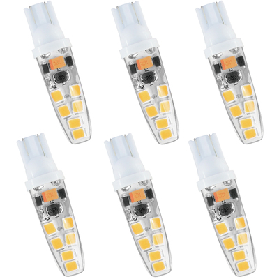 LeMeng 15watt T10 Wedge Base LED Light Bulb 2W 200lm（3000K Warm White）12VAC/DC for Outdoor Landscape